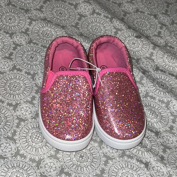 Glitter slip on sneaker toddler size 5 NWOT pink - Picture 2 of 5